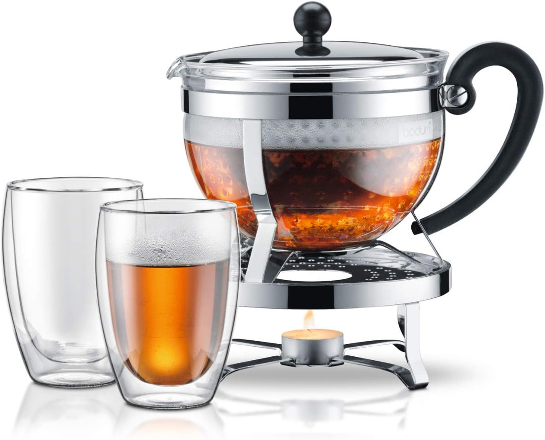 Bodum CHAMBORD Teebereiter (Edelstahlfilter, Edelstahldeckel, 1,0 liters) glänzend 1 L Shiny, 1 L Sh