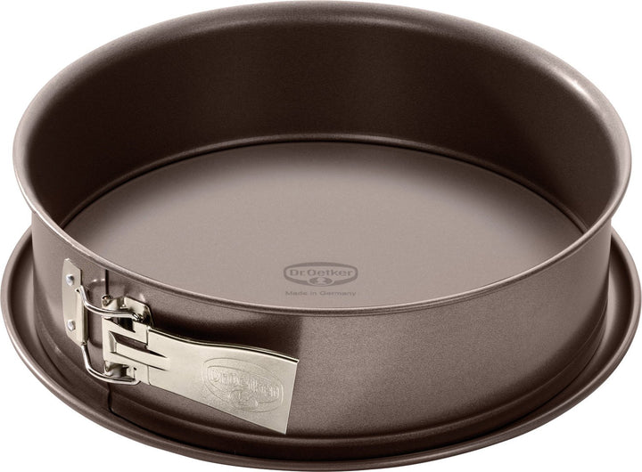 Dr. Oetker Springform Ø 26 cm, Backform der Serie Back-Edition mit Emaille-Servierboden, runde Kuche