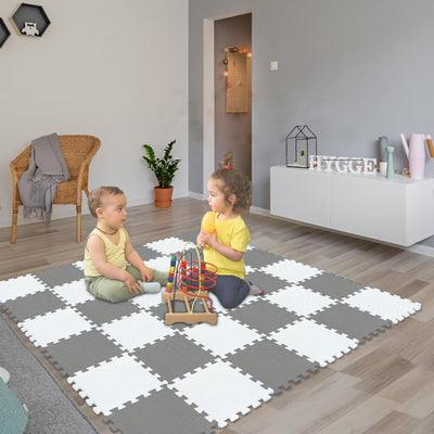 qqpp® 18 Puzzle Eva Schaumstoff Puzzlematte Puzzleteppich Kinder - Krabbelmatte Spielmatte Baby Scha
