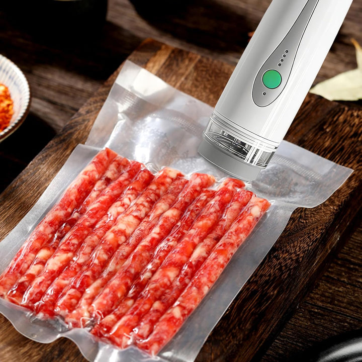 BAIFULAI Handvakuumierer, Vakuumiergerät, Hand Vakuumierer mit 60 kPa Saugkraft, inkl 30 Stück Zip-B