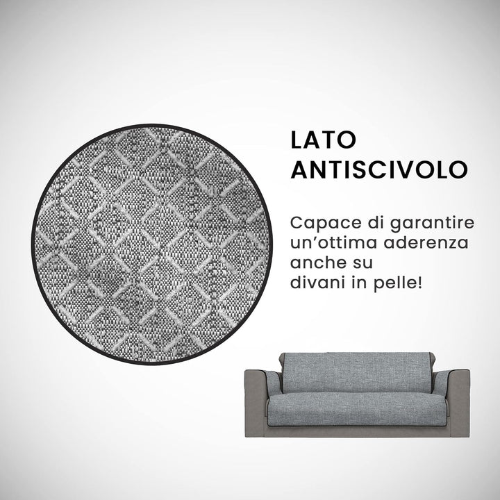 Italian Bed Linen Comfortable Sofa Blanket, dunkelgrau, 3 Plätze 3 Plätze Dunkelgrau, 3 Plätze Dunke