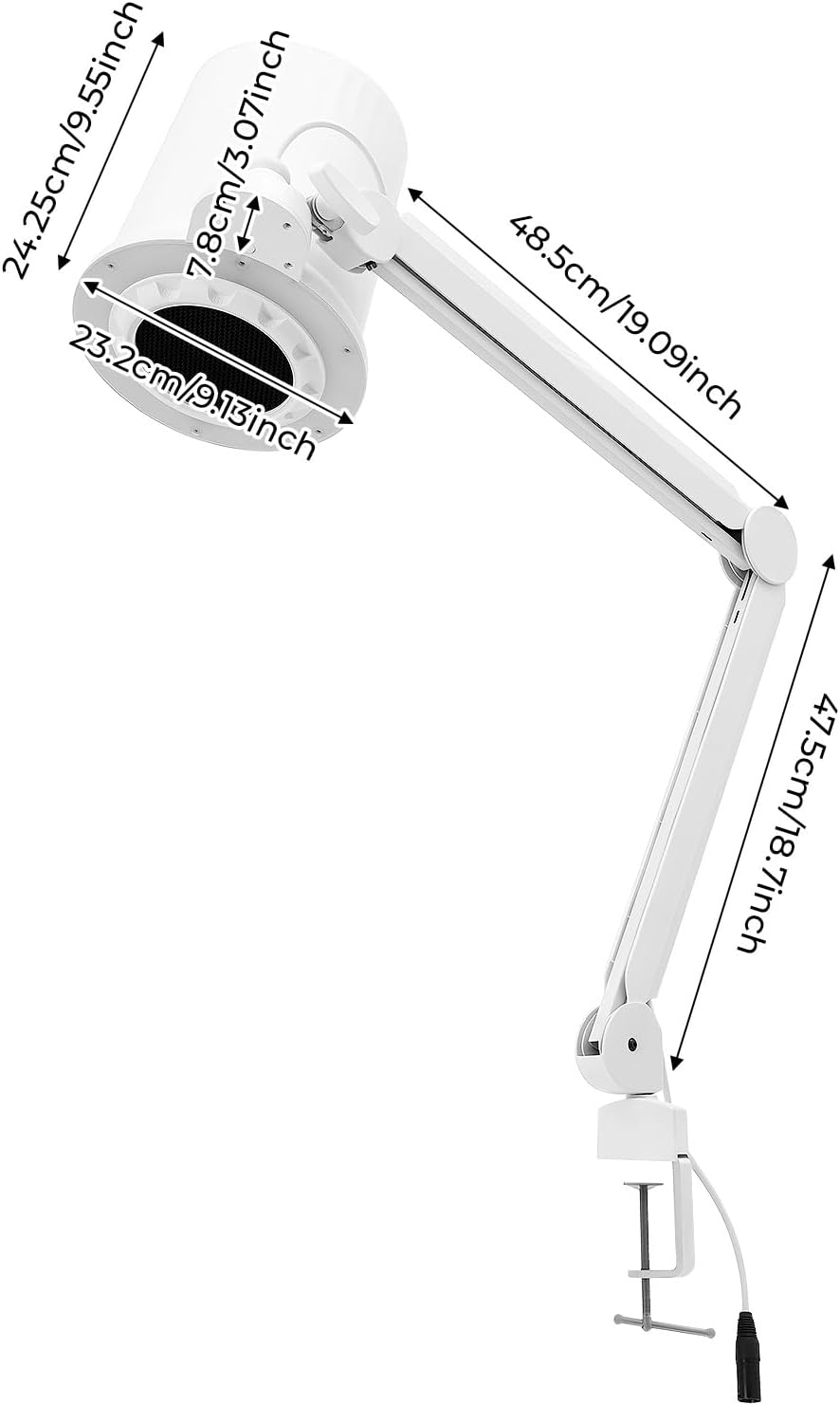 Nagelstaubsauger mit 3-farbiges LED-Licht, 55W Nagelstaubsammler Pediküre Absaugung Nagelstaubsammle