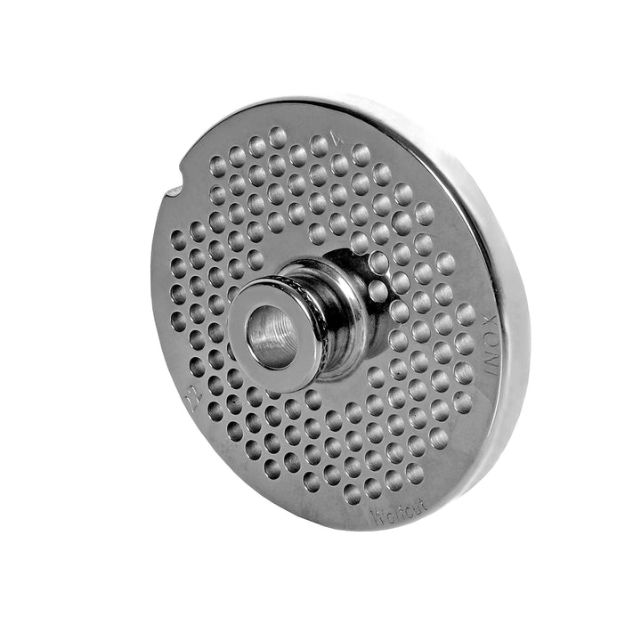 WolfCut INOX Lochscheibe mit Nabe Gr. 22-4,0 MM Bohrung - kompatibel mit Fleischwolf Grösse