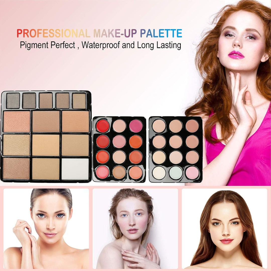 132 Farben Schmink Set Make-up Kit Geschenk Kosmetik Set, FantasyDay 94 Warme Natürliche Lidschatten