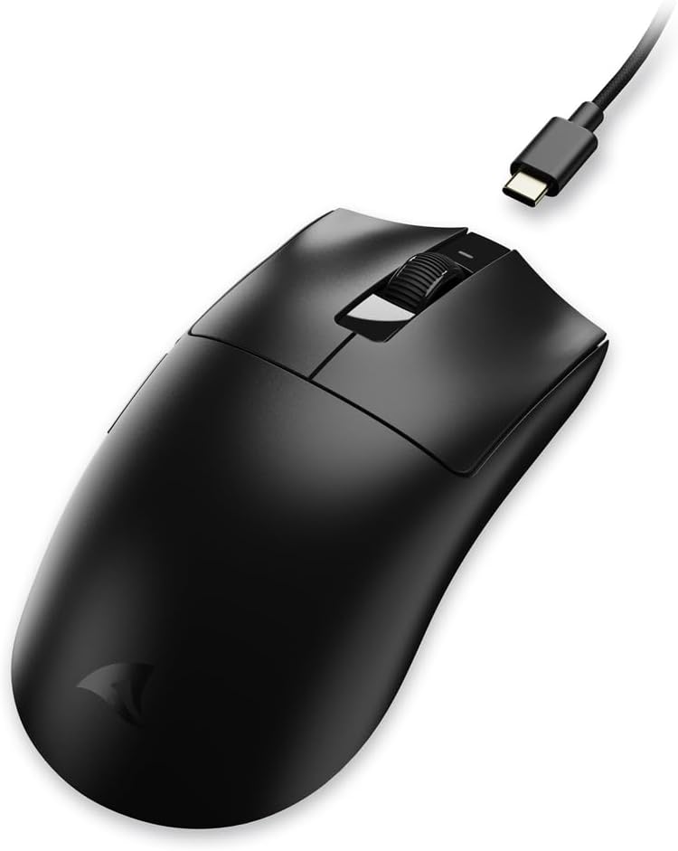 Sharkoon FIREGLIDER One Gaming-Maus, Kabelgebunden und Kabellos, Dual-Mode