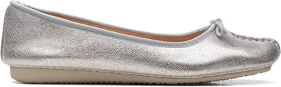 Clarks Damen Freckle Ice Ballerinas 35.5 EU Silver Metallic, 35.5 EU Silver Metallic