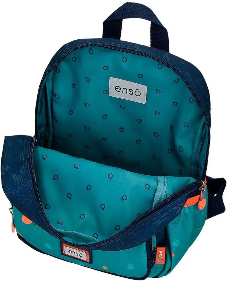 Enso Dino artist Vorschulrucksack Multicolor 23x28x10 cm Polyester 6,44L Dino-Rucksack, Dino-Rucksac
