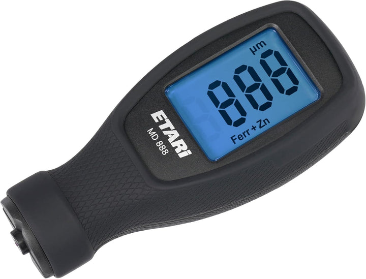 ETARI® MD 888 Lackschichtenmessgerät Modell 2024 mit Sensor aus verschleissfestem Rubin, erkennt ver