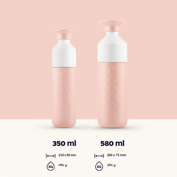 Dopper Insulated 350ml Thermosflasche Pebble Peach - Doppelwandig, auslaufsicher, hält 24h kalt/9h h