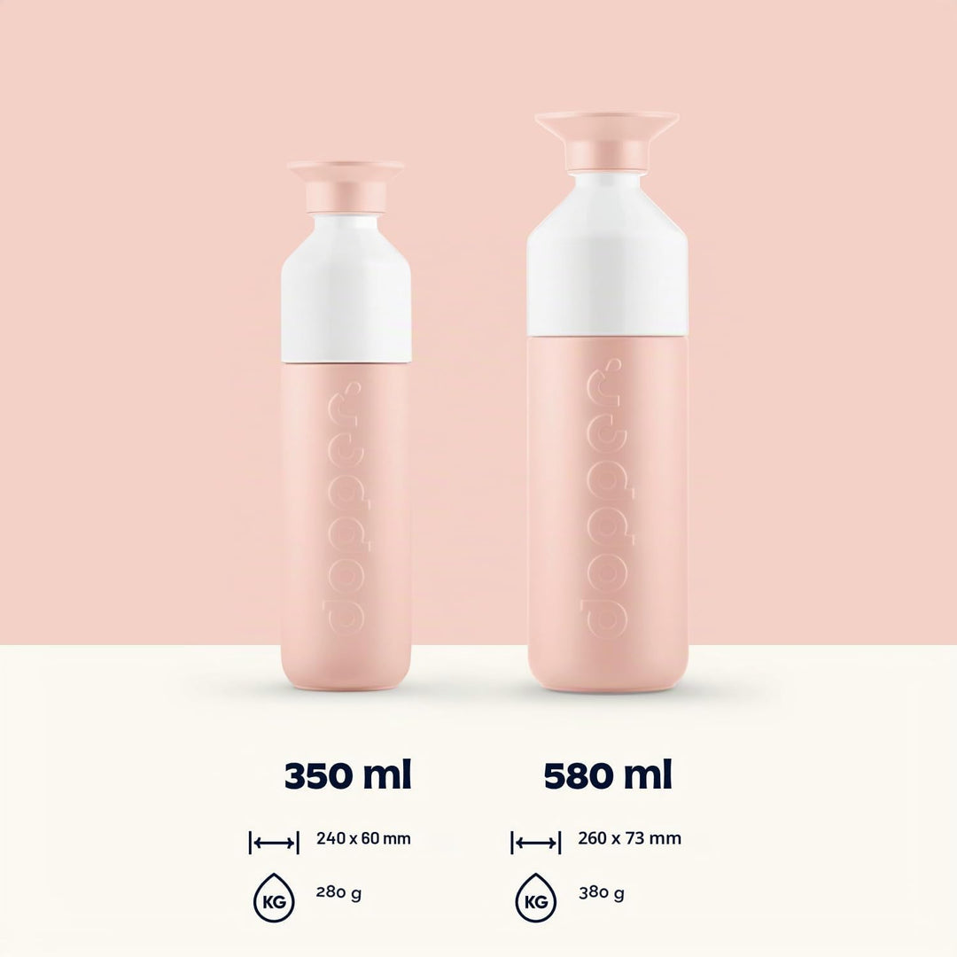 Dopper Insulated 580ml Thermosflasche Pebble Peach - Doppelwandig, auslaufsicher, hält 24h kalt/9h h