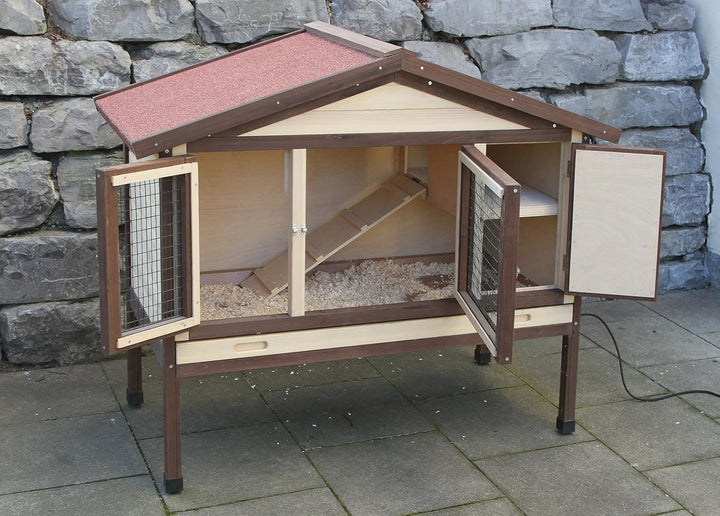 Kerbl 82724 Nagerhaus 4-Seasons Deluxe mit Heizung, 130 x 66 x 110 cm