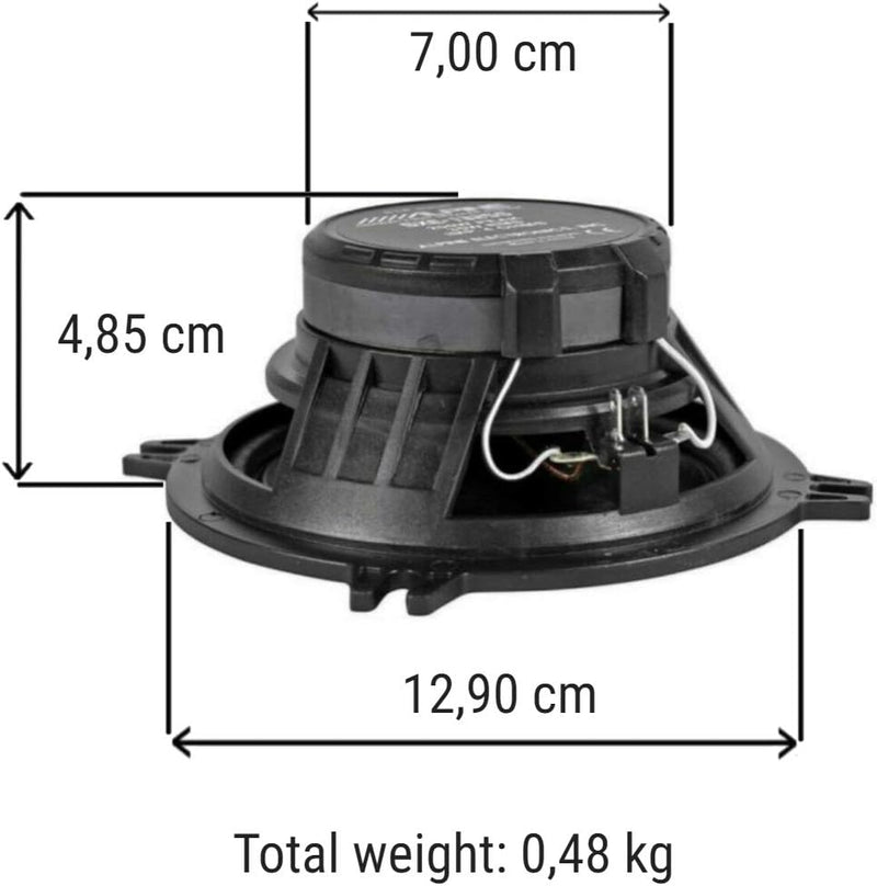 2 2-Wege-koaxiallautsprecher Alpine SXE-1325S 13,00 cm 130 mm 5" mit 35 watt rms und 200 watt max im