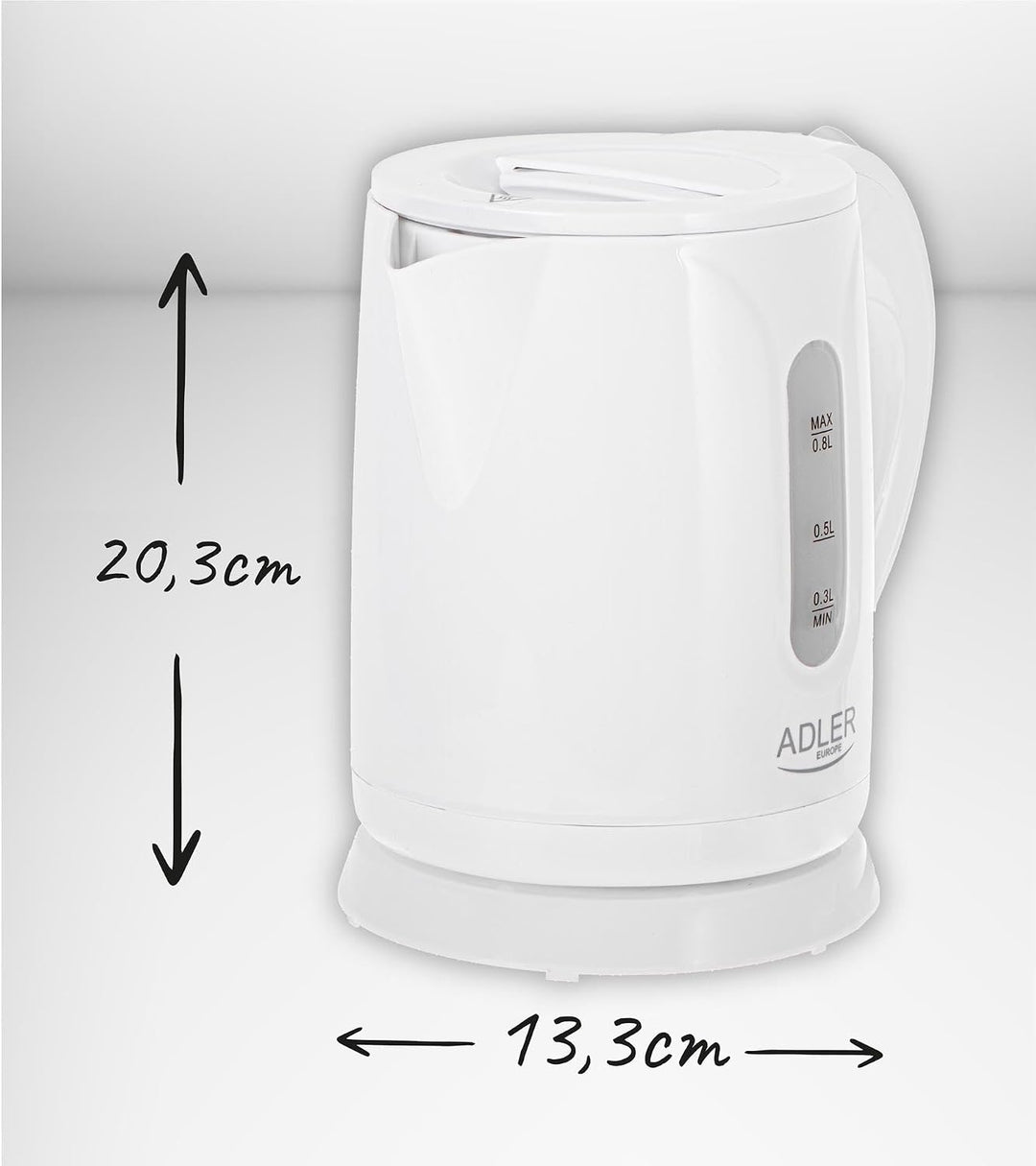 Adler ad 1371w AD 1371 Wasserkocher 0,8 L Weiss
