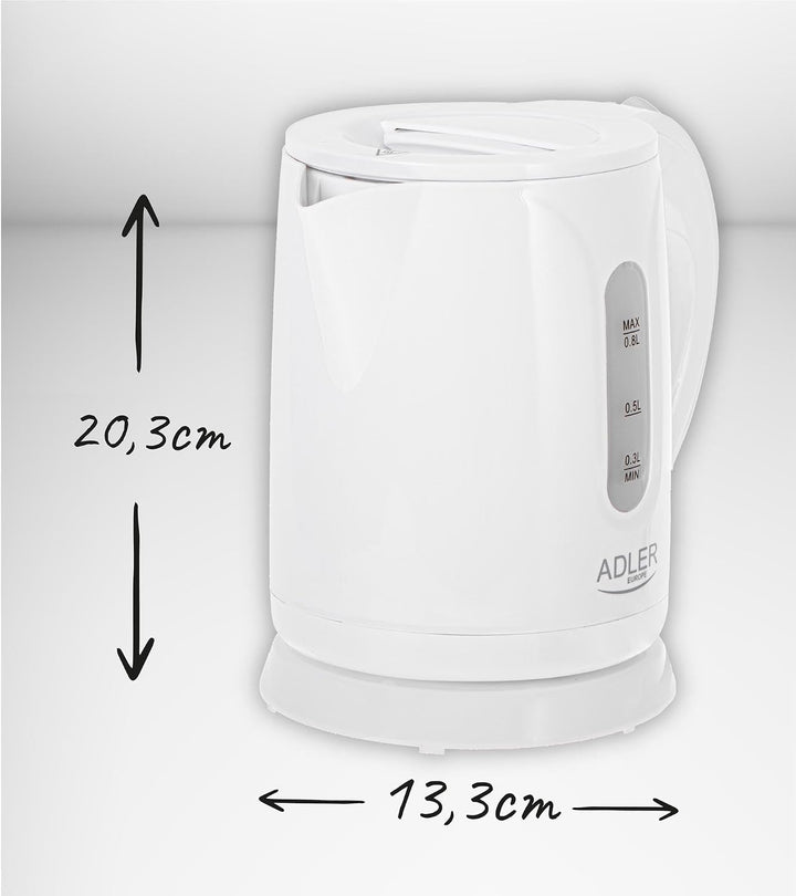 Adler ad 1371w AD 1371 Wasserkocher 0,8 L Weiss