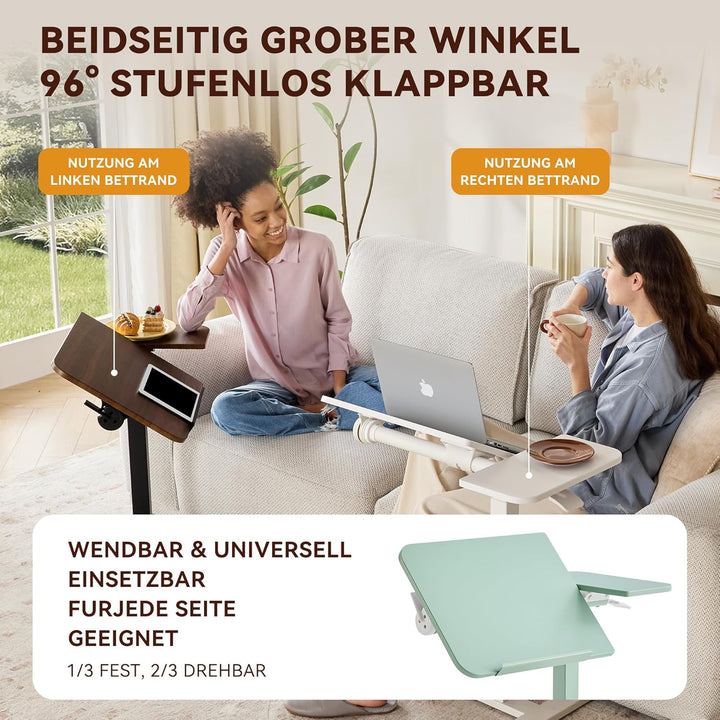 MUSSO AnyDesk-D5 Mobiler Steh-Sitz-Schreibtisch, höhenverstellbar 68-108cm, Laptoptisch mit Gasdruck