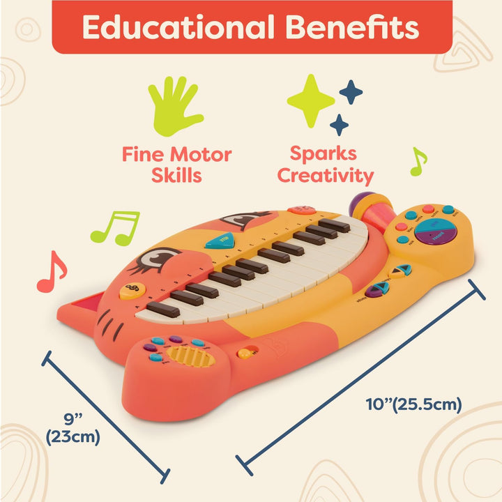 B. toys Meowsic Katzen Keyboard – Spielzeug Piano mit Mikrofon und Musik – Kinder Klavier Spielzeug