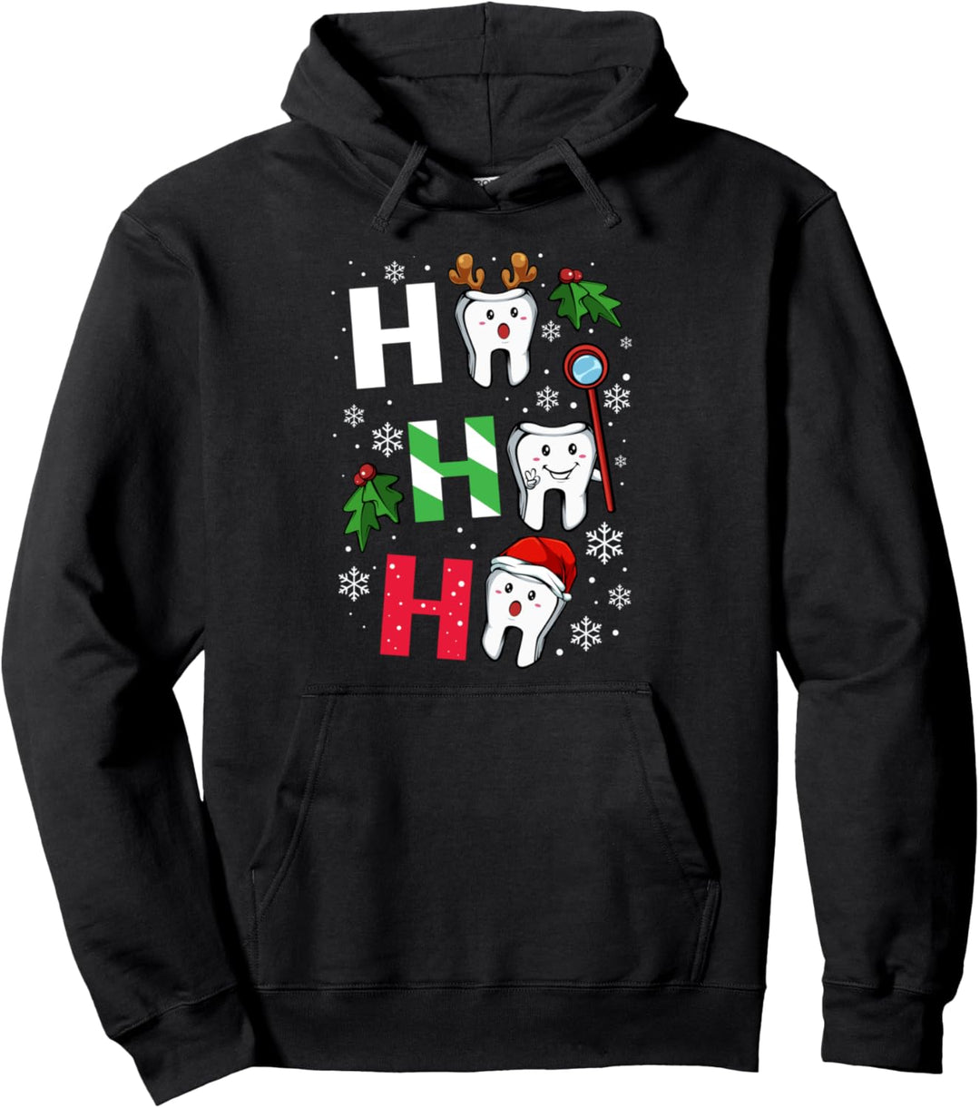 Ho Ho Ho Zahnarzt Frohe Weihnachten Zahnarztassistent Zähne Pullover Hoodie