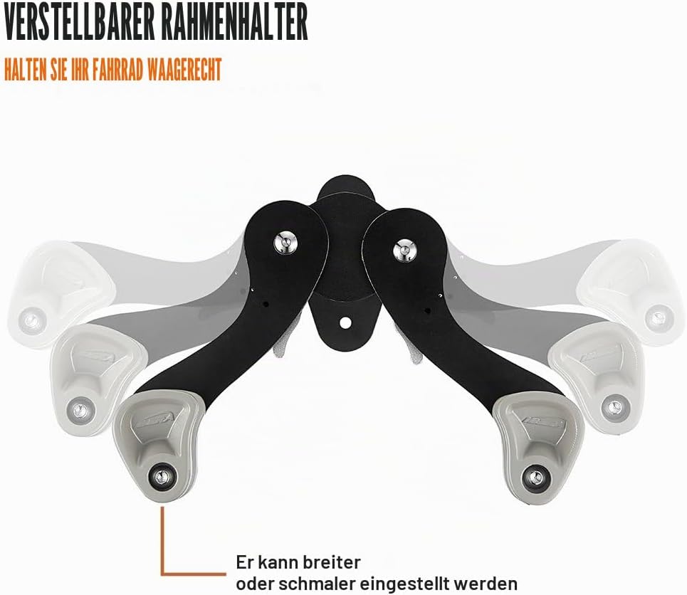 Ibera Fahrrad-Wandhalter, Fahrradaufbewahrung, Horizontal Wall 45 ° Winkel einstellbar, Single Aufbe