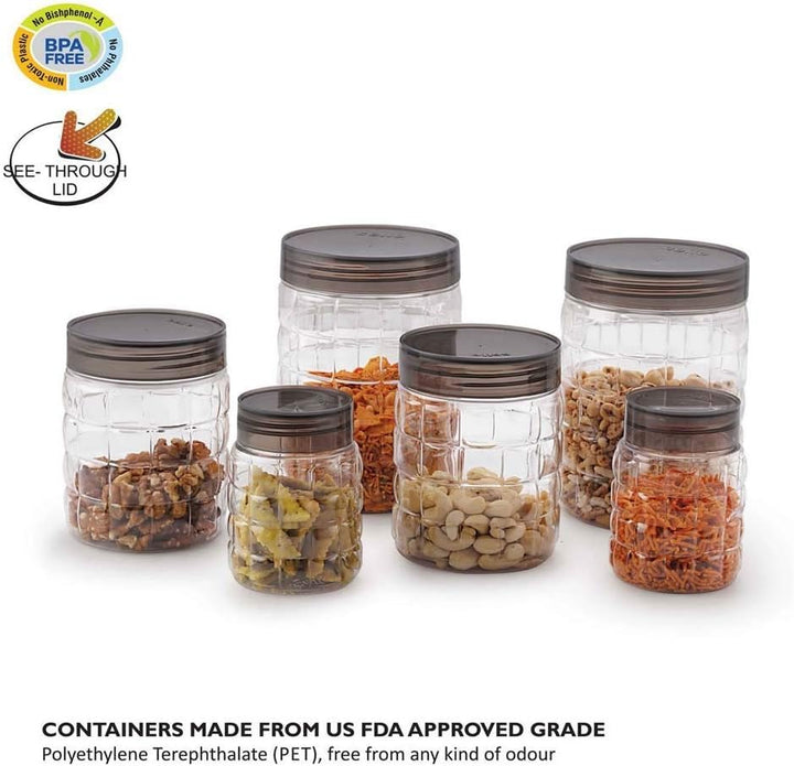 Cello Checkers PET-Kanister-Set, Kunststoff, 18-teilig, transparent