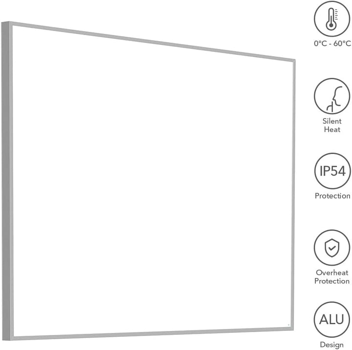 TROTEC Infrarot Wandheizung TIH 1100 S – Heizleistung 1100 W – Elektro Heizkörper, 1205 x 905 mm, IP