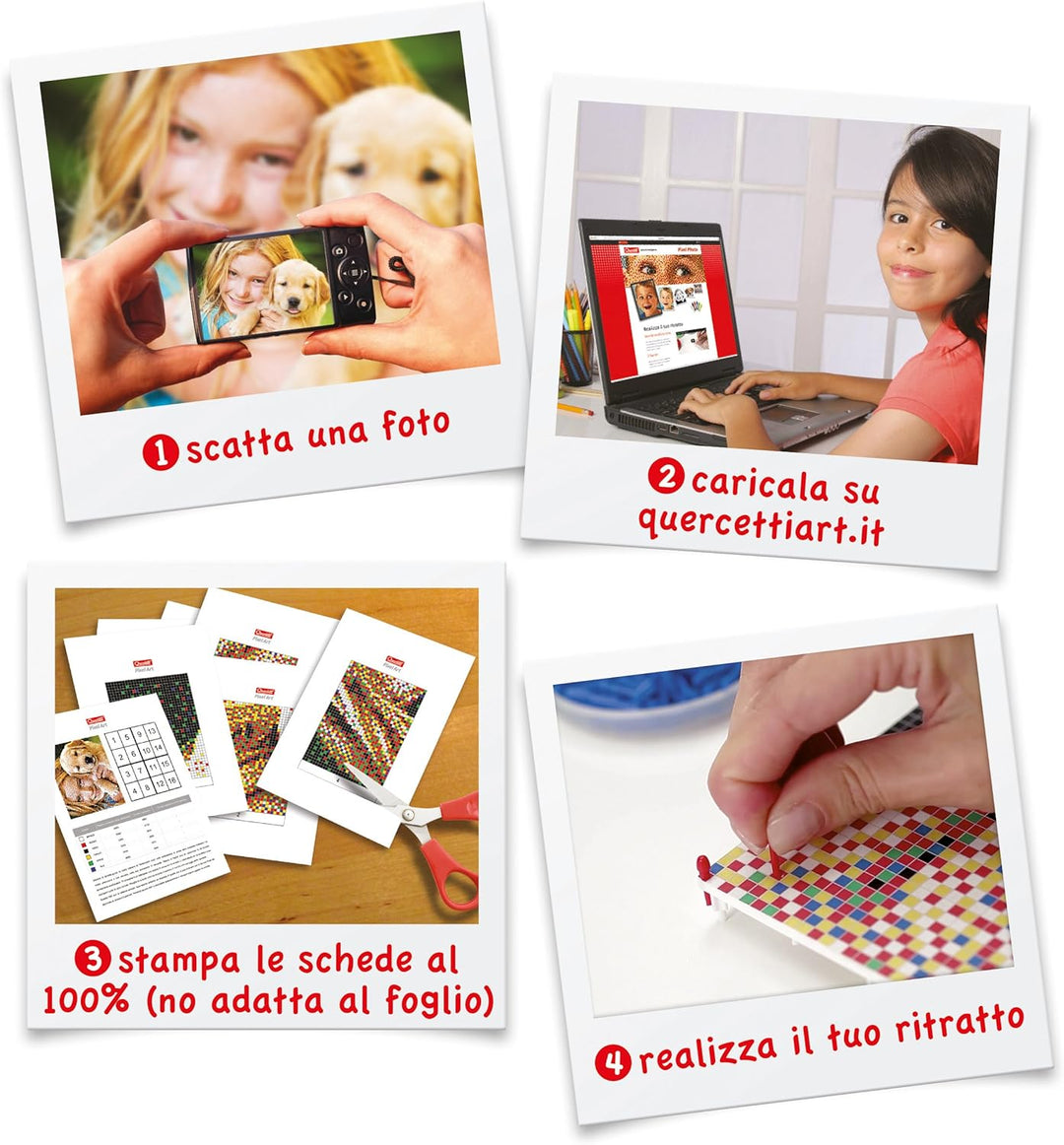 Quercetti 00842 Pixel Photo-16 tab, Steckspiel, Multi