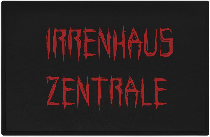 Trendation - Irrenhaus Zentrale Lustige Fussmatte Fussabtreter Geschenkidee Nachbarn Fussmatte mit H
