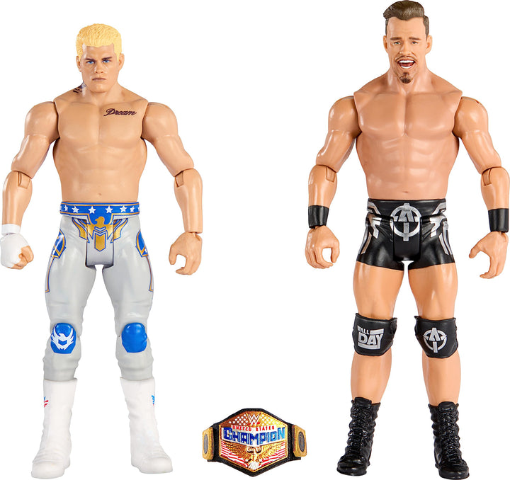 Mattel WWE Action Figure Battle Pack 2 Pack with Mattel WWE Championship Title Championship Showdown