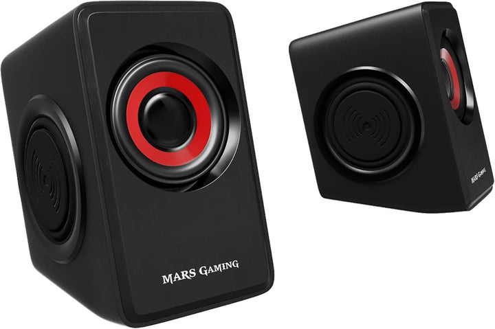 Mars Gaming MS1, 10W Lautsprecher, Subwoofer, 3,5mm Klinke, PC/Mac/Smartphone/Tablet, MS1