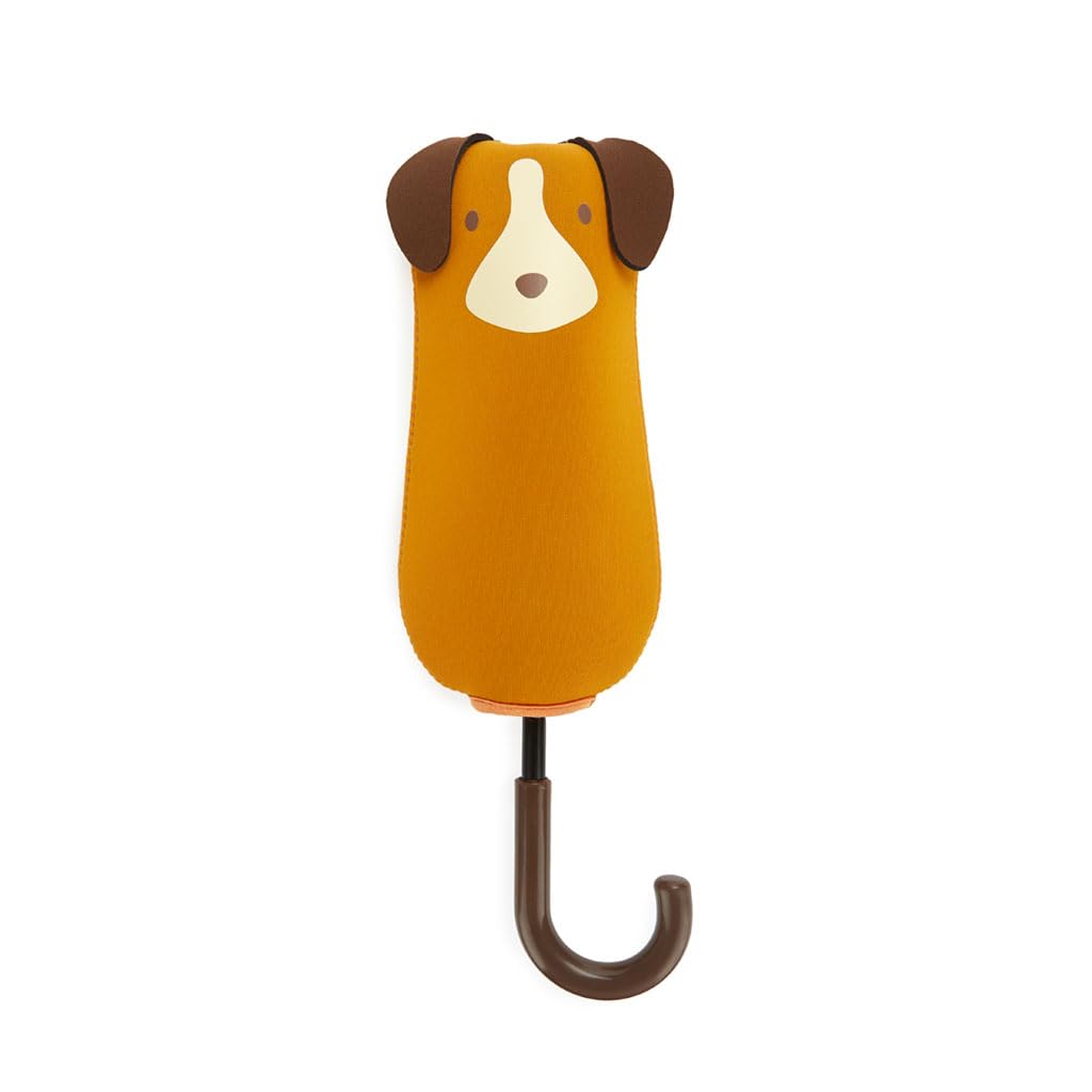 balvi Regenschirm Puppymbrella Farbe Braun Inklusive Neoprenhülle in Form eines Hundes Aus Nylon