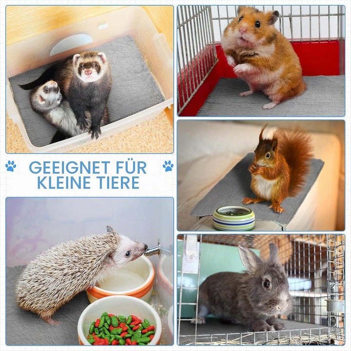 Panelee 10 Stück Waschbare Haustier Decken für Hunde Meerschweinchen Hase Katze Wasserdichtes Kleint