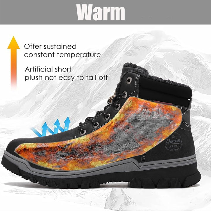 ARRIGO BELLO Winterstiefel Herren Winterschuhe Gefüttert Rutschfeste Warm Stiefel Gemütlich Trekking