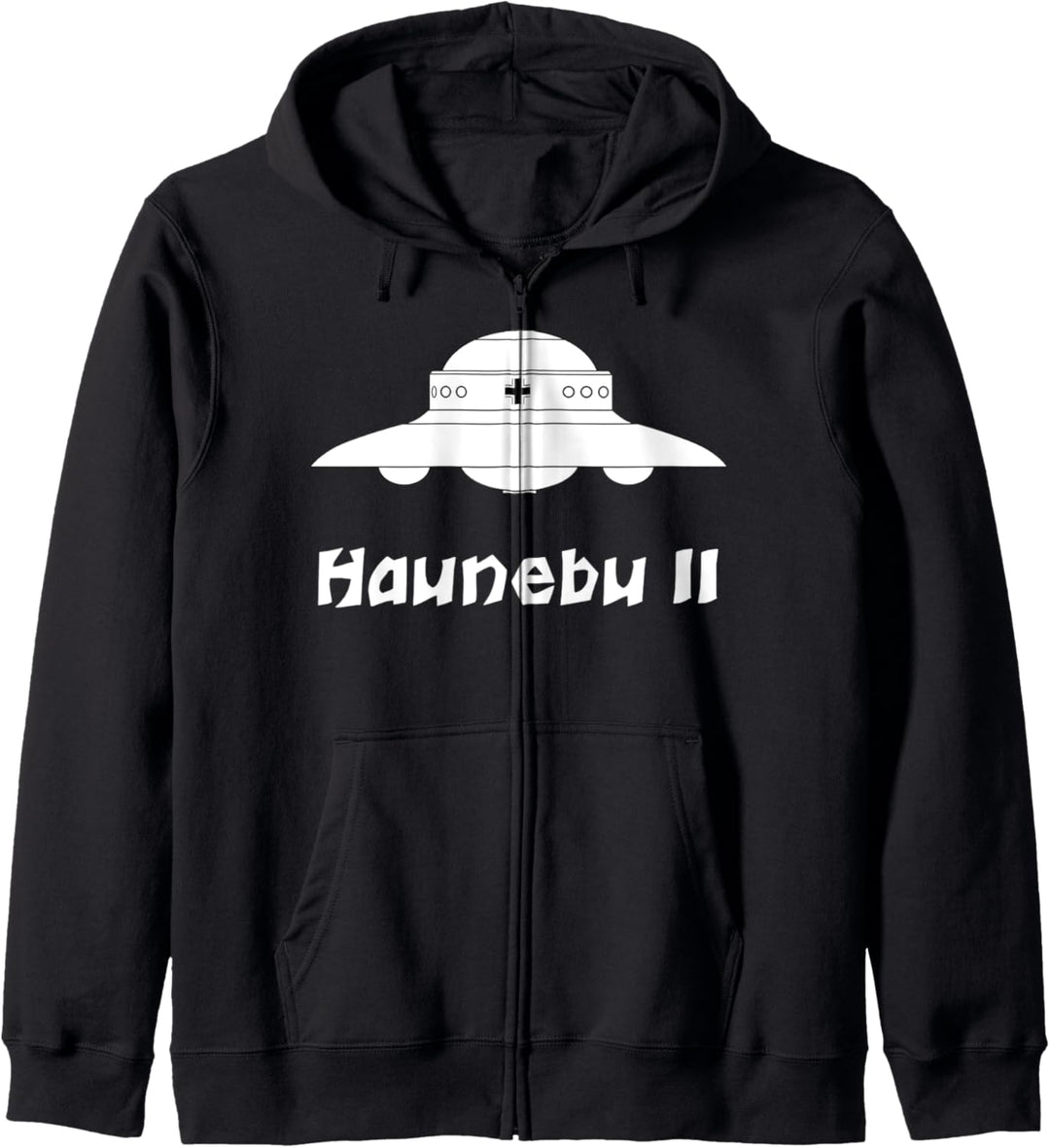 Flying Saucer Haunebu 2 T-Shirt UFO Kapuzenjacke