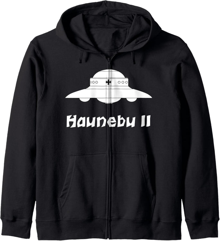 Flying Saucer Haunebu 2 T-Shirt UFO Kapuzenjacke
