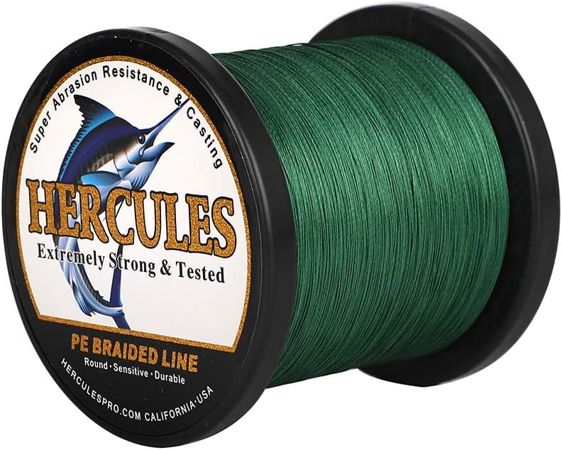 HERCULES Super Cast 100m - 2000m Yards Geflochtene Angelschnur 10lb - 300lb Test für Salzwasser Süss