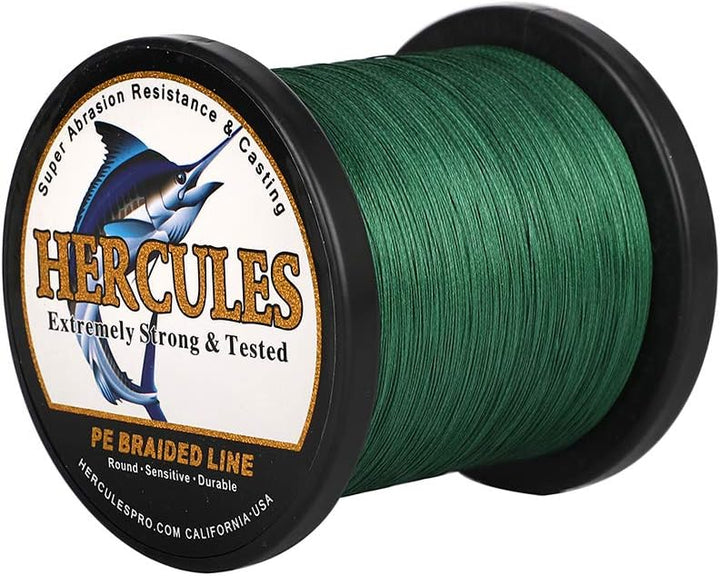 HERCULES Super Cast 100m - 2000m Yards Geflochtene Angelschnur 10lb - 300lb Test für Salzwasser Süss