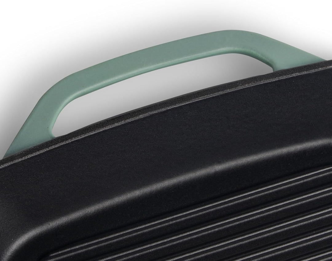 SPRINGLANE Gusseisen Grillpfanne Mint, 26 cm - Emailliert - Steakpfanne mit Grillstreben - Für alle