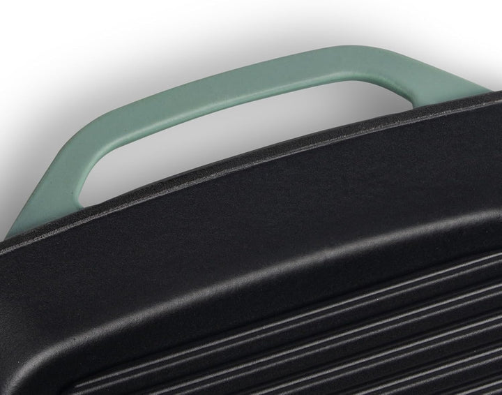 SPRINGLANE Gusseisen Grillpfanne Mint, 26 cm - Emailliert - Steakpfanne mit Grillstreben - Für alle