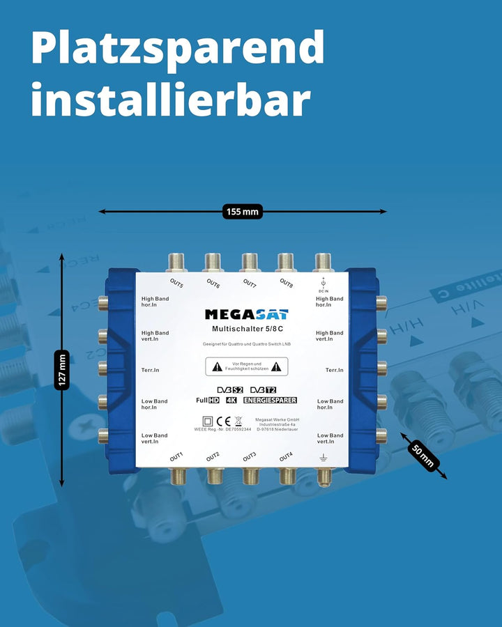 MegaSat 0600189 Multischalter 5/8 C Silber