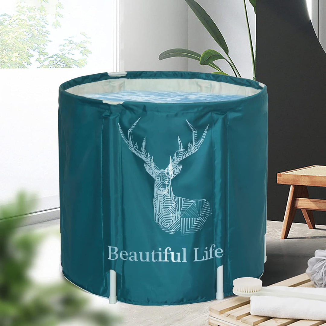 Sinbide Badewanne, 70x65cm Bathtub, Faltende Wannenbad Fass Folding SPA, Erwachsenen Wanne, Badewann