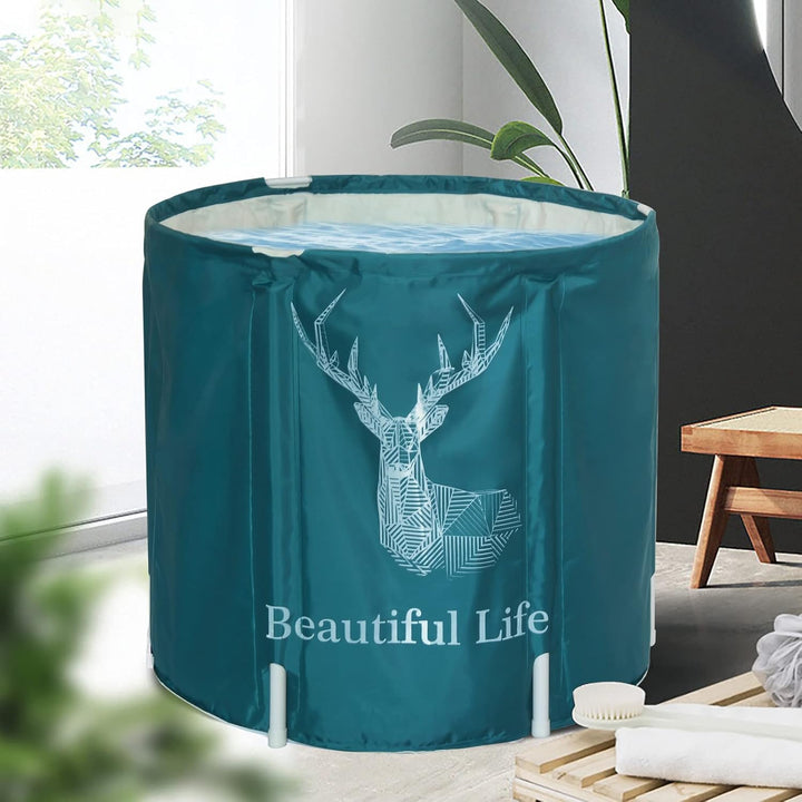 Sinbide Badewanne, 70x65cm Bathtub, Faltende Wannenbad Fass Folding SPA, Erwachsenen Wanne, Badewann