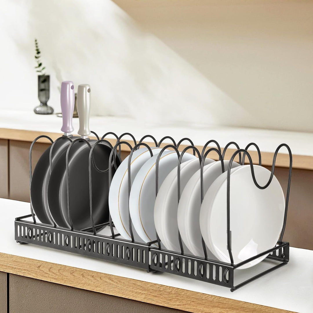 Toplife Verstellbarer Topfhalter, Aufbewahrung von Deckel, Topf, Halterung aus Edelstahl, Küchenaufb