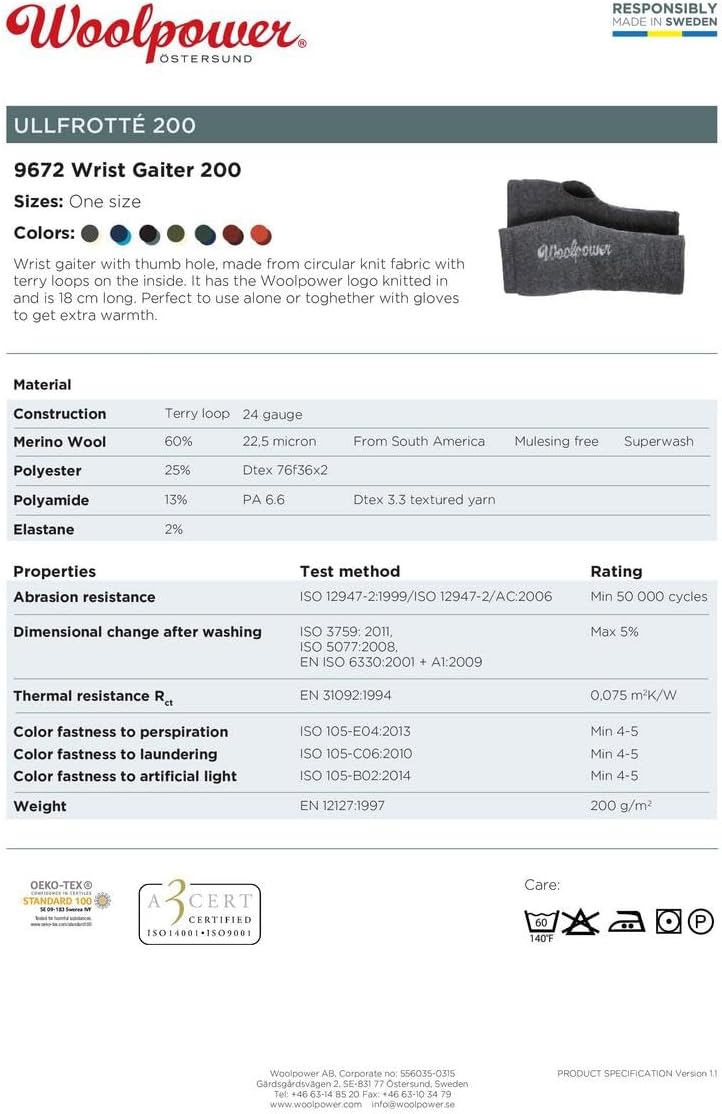 Woolpower Wrist Gaiter - Handgelenkwärmer Einheitsgrösse Grey, Einheitsgrösse Grey