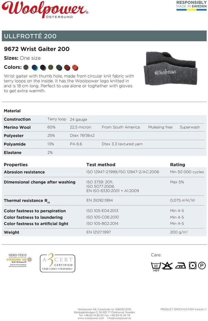 Woolpower Wrist Gaiter - Handgelenkwärmer Einheitsgrösse Grey, Einheitsgrösse Grey