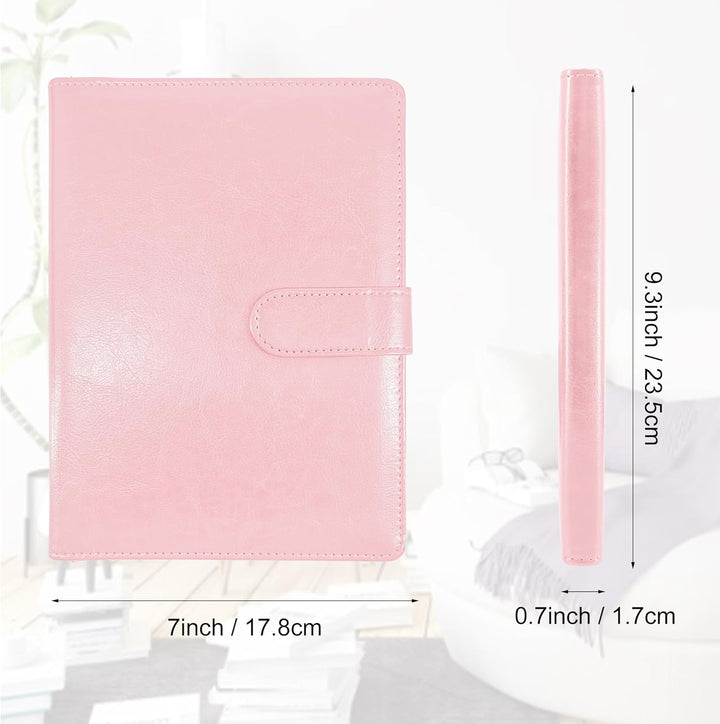 Schreibmappe A5 Klemmbrett Mappe mit Magnetischer Verschluss, organizer büro mappe, Rosa Ordner, Dok