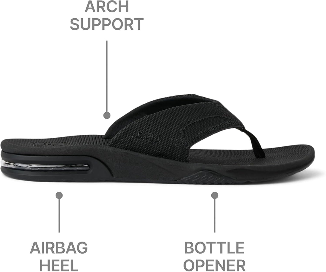 Reef Herren Fanning Zehentrenner 35 EU Schwarz Alle Schwarz, 35 EU Schwarz Alle Schwarz