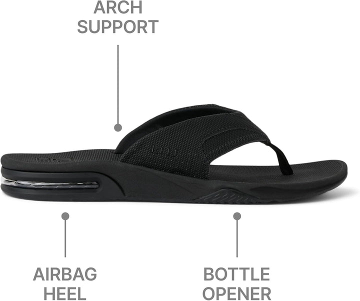 Reef Herren Fanning Zehentrenner 35 EU Schwarz Alle Schwarz, 35 EU Schwarz Alle Schwarz