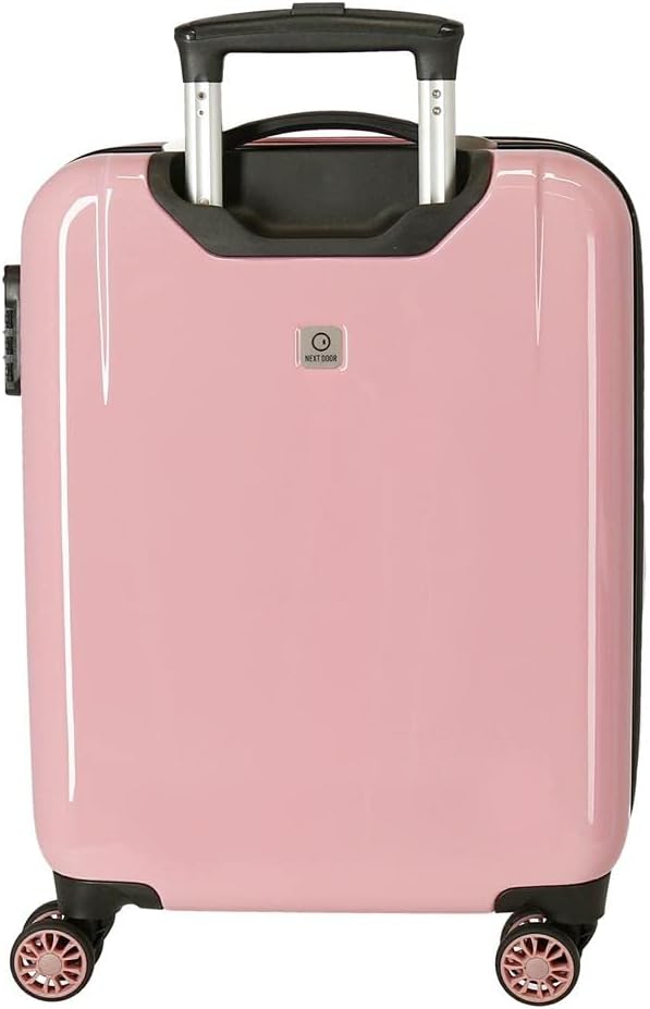 Disney Prinzessinnen Kabinenkoffer, Rosa, 38 x 55 x 20 cm, Hartplastik, seitlicher Kombinationsversc
