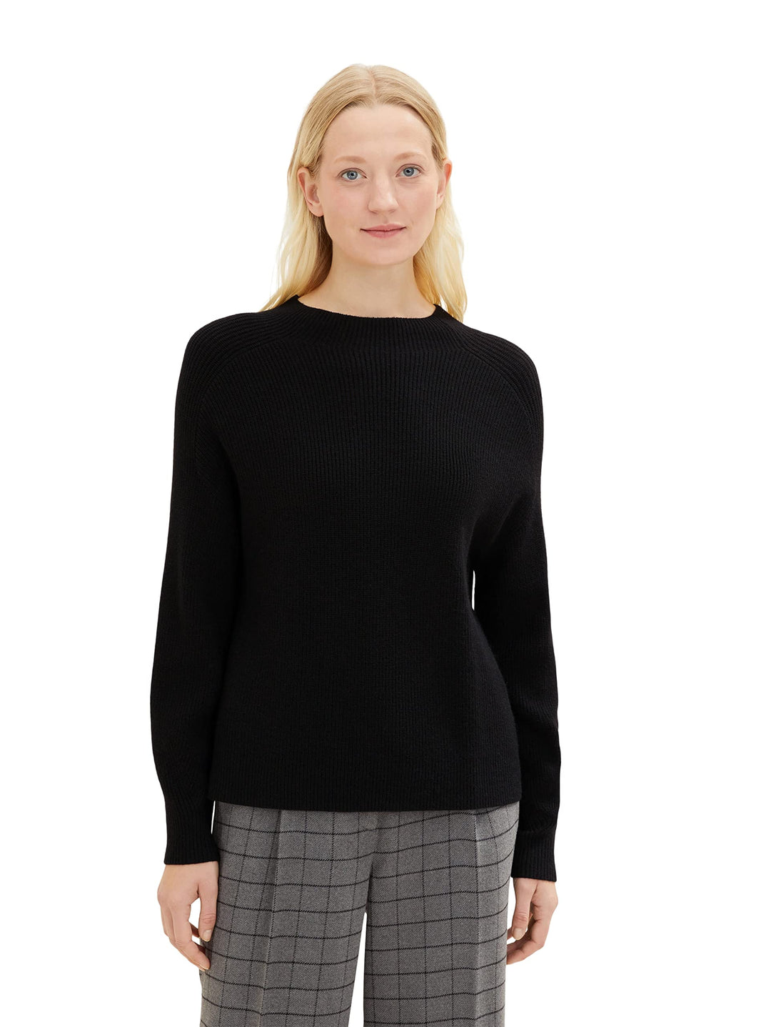 TOM TAILOR Damen Rollkragenpullover S 14482 - Deep Black, S 14482 - Deep Black