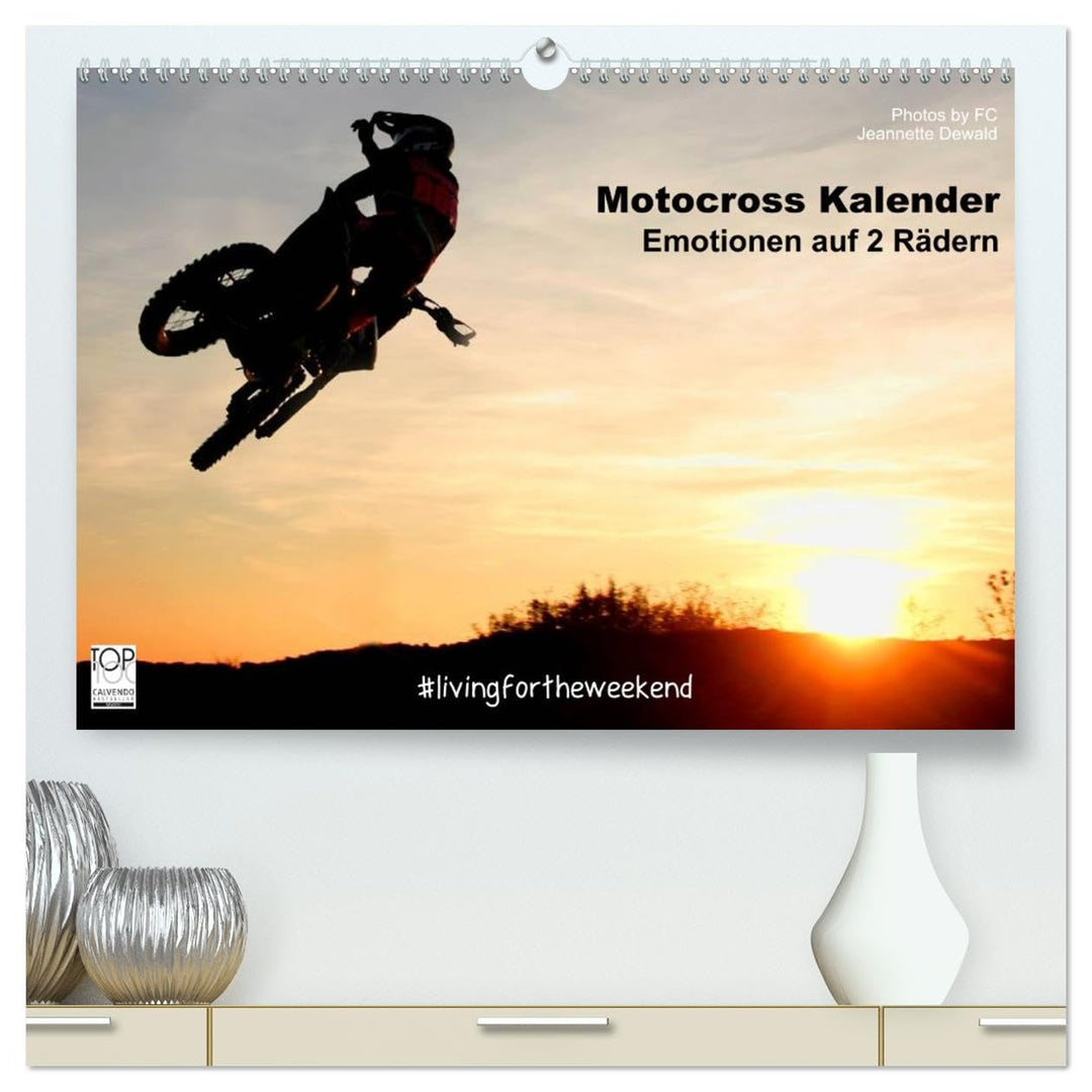 Motocross Kalender - Emotionen auf 2 Rädern (hochwertiger Premium Wandkalender 2026 DIN A2 quer), Ku