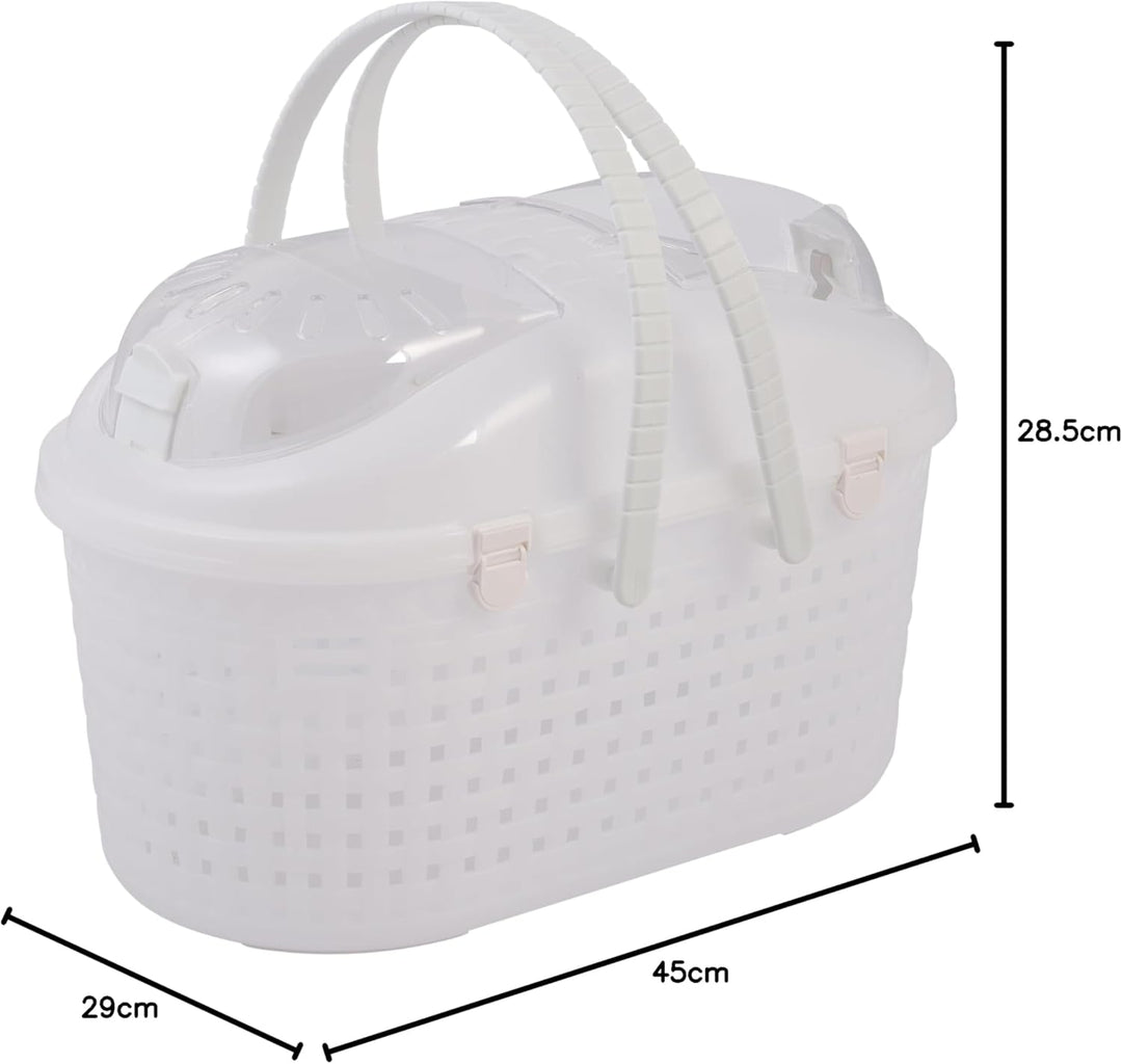 Iris Ohyama, Korb, Box, Tasche, Transportkäfig aus Kunststoff (PP) für Katze, Hund, 45 x T29 x H28.5